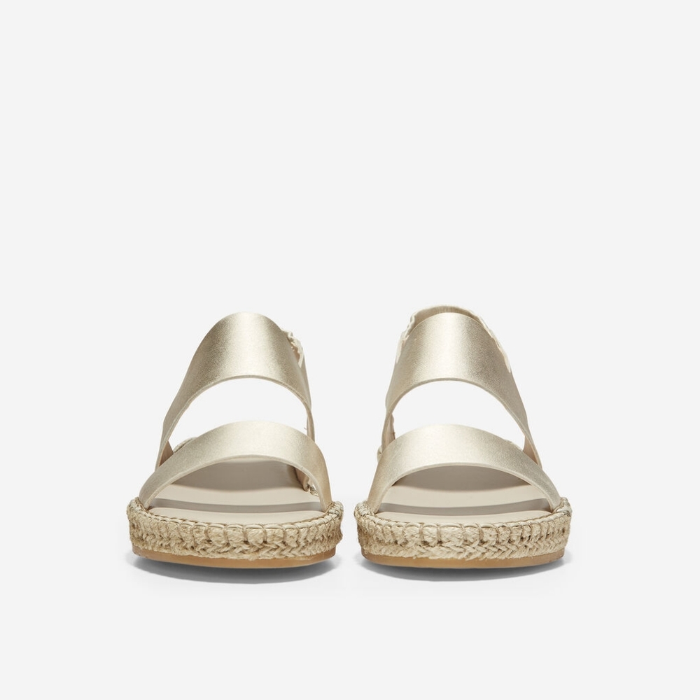 👣Cole Haan👣 Soft Gold Metallic  Cloudfeel Leather footwear - Picture 4 of 14